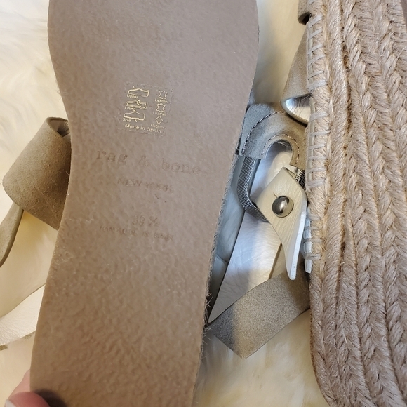 𝅺RAG & Bone August Espadrille Platform Sandal NWOB Light Sand sz. 9.5 - Picture 10 of 10